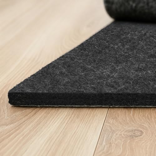 Placoot 8x10 Ft Non Slip Rug Pad Gripper, 1/3-inch Thick Shock-Absorbing Carpet Mat, Under Area Rugs Anti Skid Mat with Natural Rubber Backing, Surface Cushion for Hardwood, Carpet, Tile Floors - image 1