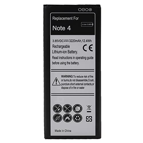 vhbw Batería Compatible con Samsung Galaxy Note 4 móvil, Smartphone (3220 mAh, 3,85 V, Li-Ion)