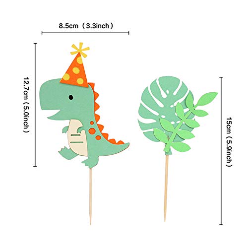 Laventy Gold Dinosaur First Birthday Decoration Dinosaur One Cake Topper Dinosaur 1St Birthday Cake Topper For Boy Dinosaur Birthday Party Decoration #TOP6