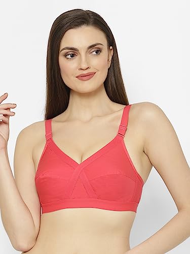 Image of Floret Women's Pure Cotton-Fabric Non Padded & Non-Wired Cut & Sew /Full Coverage Bra