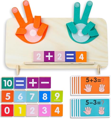 Juguetes Educativos de Matemáticas para Niños Juguetes para Contar Dedos para Niños Herramienta Educativa Aprender a Contar Juguetes Niños para 3 4 5 Años Regalo para Niños y Niñas