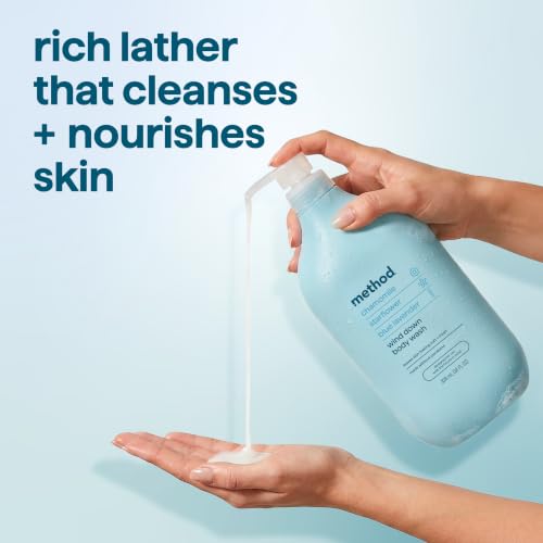 Image of method Body Wash, Wind Down - Leaves Skin Feeling Soft & Moisturized, Made Without Parabens, Notes of Chamomile, Starflower & Blue Lavender, 28 Fl Oz