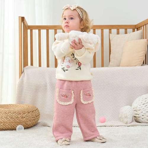 Enfants Chéris Baby & Toddler Girl Flower & Bunny Embroidered Sweater 6 Months - 5 Years4