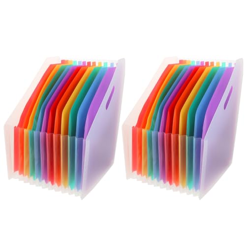 Dossier extensible en plastique OUNONA grande capacité lot de 2