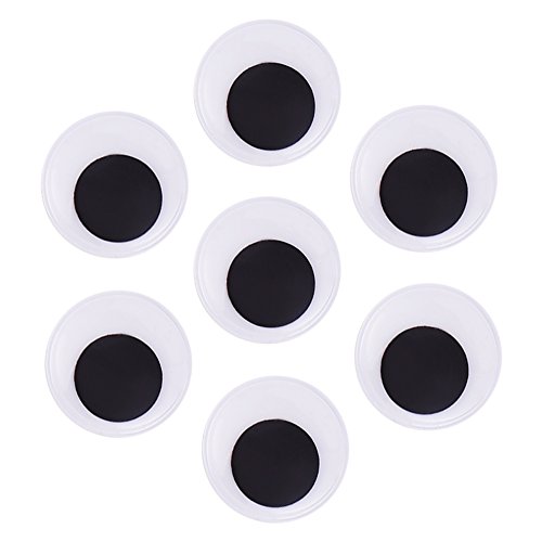 DECORA 40mm 1.57 Inch Wiggle Googly Eyes with Self-Adhesive Peel and Stick Pack of 120 Pieces