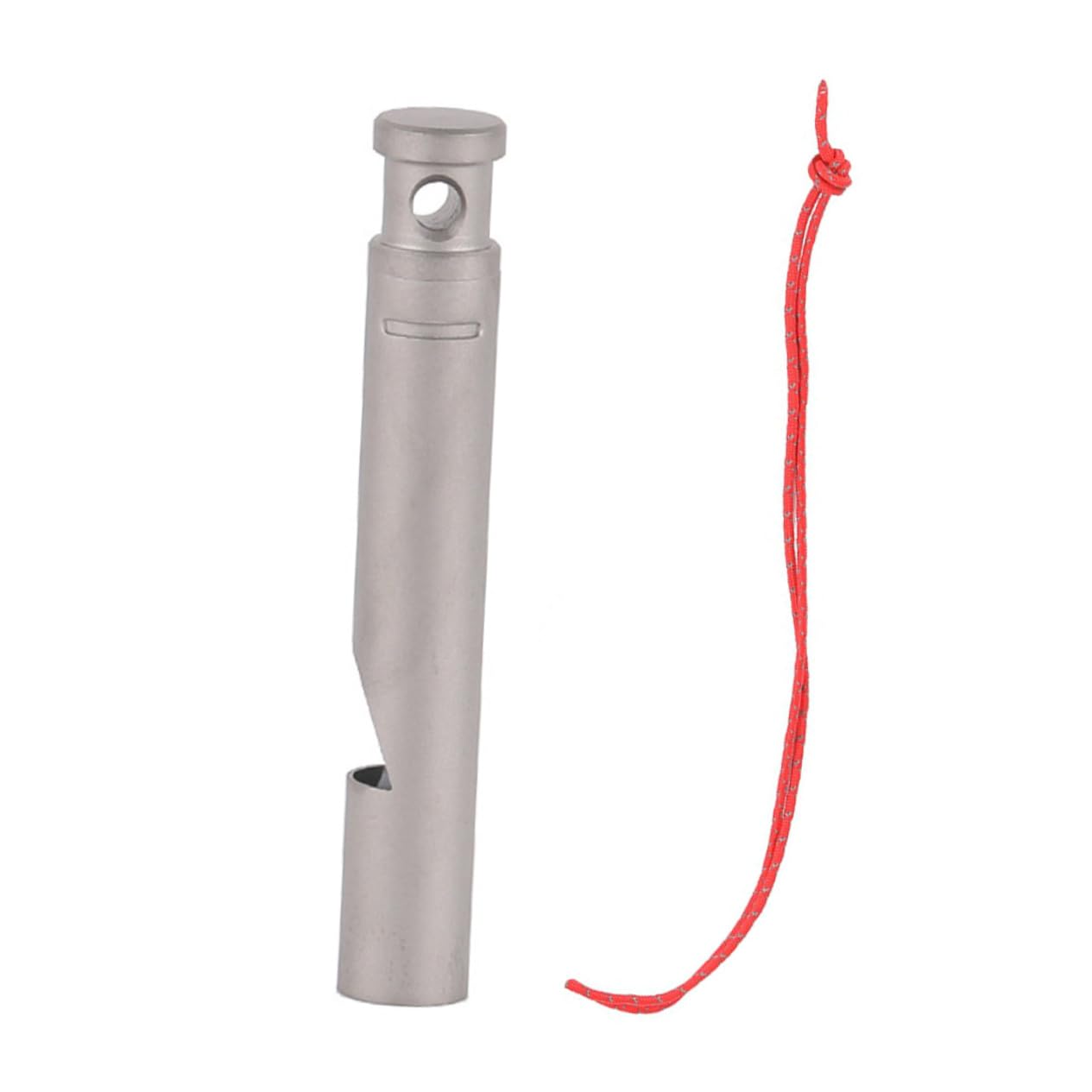HEMOTON Silbato De Titanio Silbato De Emergencia Fiesta Silbar Senderismo Silbatos con Cordón Supervivencia Deportes y Aire Silbato Deportivo con Cordón Silbato De Campamento Silver