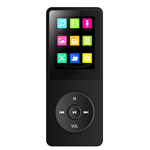 MP3 Player, Bluetooth 8GB Digital Musik Player 1.8" TFT Bildschirm Audio Player Mit Kopfhörer UKW Radio Schrittzähler, Schlaftimer Und
