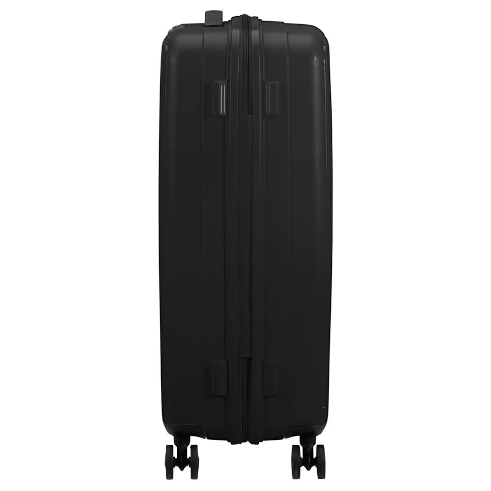 American Tourister Sztywny wózek w rozmiarze M, wykonany z polipropylenu (PP), wytrzymały i odporny na zarysowania. Bardzo praktyczny i super lekki, ma dwie duże przegrody, przegrodę w górnej komorze