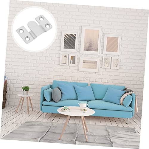 Image of GLEAVI 12pcs Stainless Steel Photo Frame Hooks Screws Interlocking Clips Heavy Duty Wall Mount Hardware for Secure Hanging of Frames and Mirrors