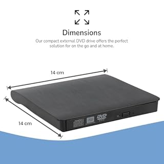Premes Lecteur DVD Externe Graveur CD Portable Haute Vitesse USB 3.0 - Lecteur DVD Externe Type-C - Plug & Play pour Ordinateur Portable Et PC - Compatible avec Windows 11 Et Mac OS