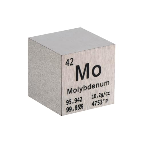 Image of PATIKIL 1 Inch Molybdenum Cube Metal Element High Density Block Pure Periodic Magnesium Block for Element Collections Teacher Lab Scientific Experiment, 25.4 mm