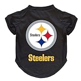 Littlearth NFL Pittsburgh Steelers Pet T-Shirt, Team Color, Small