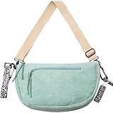 Jubi® Wickeltasche Moon Bag aus Cord Mint – Kinderwagenorganizer mit Kinderwagenbefestigung, Crossbody Bag Damen, kleine Wickeltasche mit Fächern & Flaschenhalter, Umhängetasche für Baby & Alltag