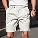 Men's Casual Shorts Button Fly Loose Fit Cargo Pant with Pocket Fashion Solid Comfort Everyday Work Shorts 2026 Beige
