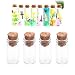 Heallily - 25 mini frascos de cristal transparente con tapones de corcho,...