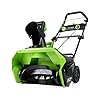Greenworks 40V 20" Brushless Cordless Snow Blower Thrower, Led Lights&180° Adjustable Chute, 10" Clearing Depth&25ft Throw Distance, Electric Snow Removal Tool for Driveway Sidewalk Patio (Tool Only)