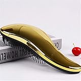 Tipo de artículo: peine 1pcs cepillo de pelo antiestático peine herramientas de peinado ducha electrochapa desenredante peines de masaje para peinado de salón mujeres niñas cabello, oro