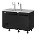 Black Keg Cooler 2 Beer Kegs All Stainless Steel Interior
