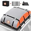 Sailnovo Rooftop Cargo Carrier Bag 21 Cubic, 1000D PVC Waterproof Vehicle Soft-Shell Carrier for Cars with/Without Roof Rack, Car Roof Storage Includes Anti-Slip Mat,10 Reinforced Straps, 6 Door Hooks