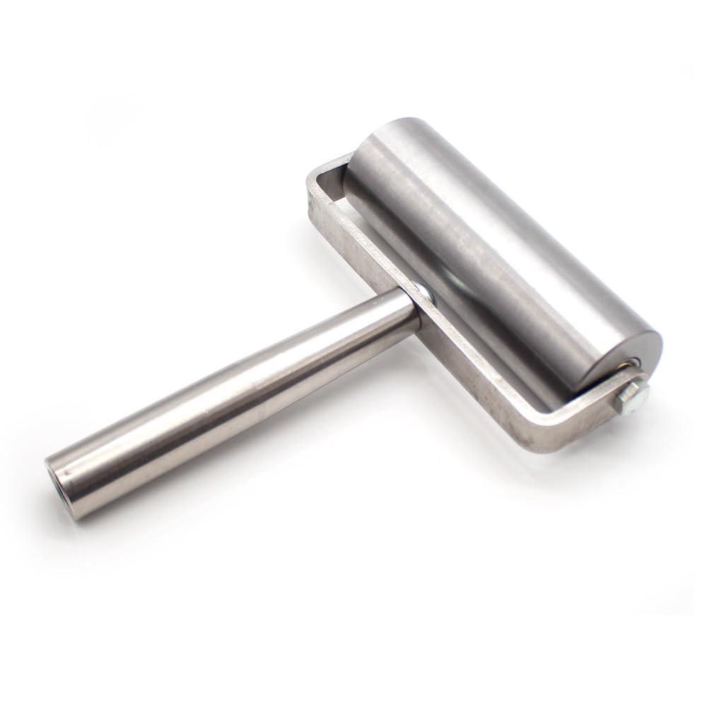Rueda de Presión Sólida de Acero, Rodillo de Presión de Membrana Impermeable, Rodillo de Presión Sólido, Borde de Cuero, Rodillo de Hierro(100MM)