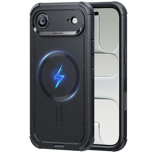 Image of ESR for iPhone Air Case, 23ft Military-Grade Drop Protection, Shock-Absorbing Rugged iPhone 17 Air Cover, MagSafe Accessories Compatible, Cyber Series, Black