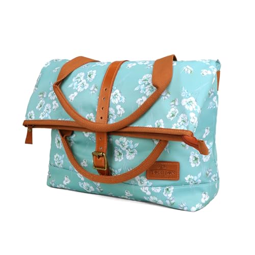 TOURBON Damen Fahrradtasche Shopper Wasserdicht Segeltuch Fahrradtaschen für Heckträger Handtasche für Radfahren Reisen