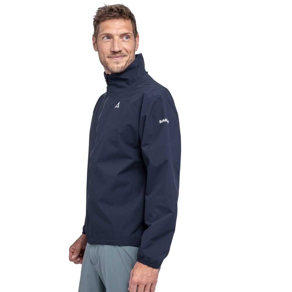 Schöffel Herren Jacket Style Lurbek MNS, wasserdichte Regenjacke mit radspezifischer Passform, Fahrradjacke mit Rückentasche, atmungsaktiv