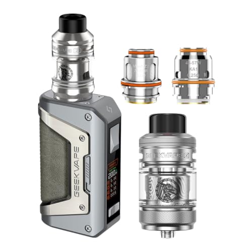 Geekvape L200 Aegis Legend 2 Vape Kit [Silver] - Available in 12 colours - Dual 18650 External Battery (sold separately) IP68-Rating 1.08 Screen - Compatible with Geekvape Tanks - No Nicotine