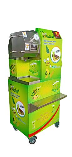 Amrutha Machines Sugarcane Juice Machine with Inbuilt Waste Bin ( Green and Silver ) ( 1.5 HP )