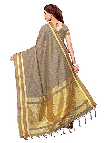 Image of AKHILAM Women's Cotton Silk Saree with Unstitched Blouse Piece (CNCX01 Parent)