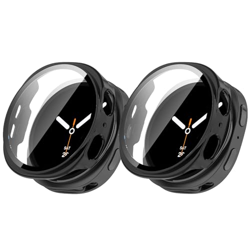 #rémunéré #Amazon<br>[2 Pièces Coque pour Samsung Galaxy Watch 8 40mm avec 9H HD Verre Trempé Protecteur D'écran Anti Rayures Anti Chocs Coque de Protection en PC Rigide pourGalaxy Watch 8 40mm Noir Noir