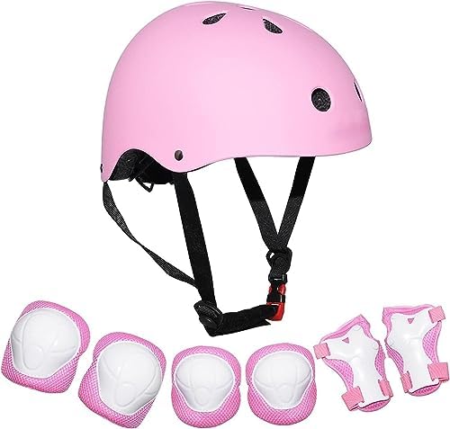 Kids Bike Helmet Pads Set (Pink Unicorn Style) Ages 2-14