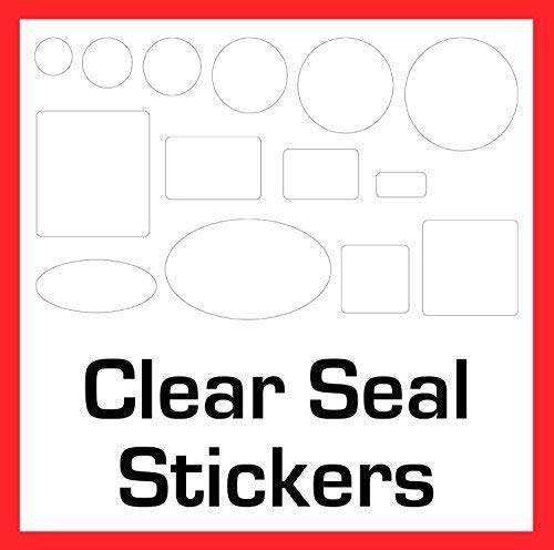1000 Clear Seal Stickers/Labels - 14 Sizes to Choose from - Permanent Adhesive (38mm Squares)