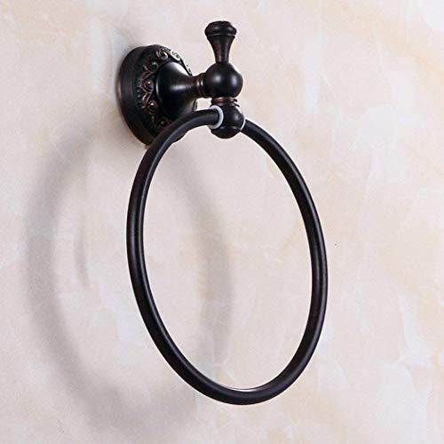 Porte-serviette circulaire en cuivre noir avec rack de stockage durable