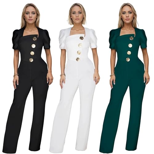 Image of Jigfar Women Sexy Elegant Bodycon Jumpsuit Going Out Romper Birthday Party Club Night Outfits