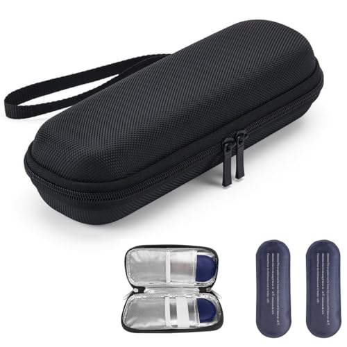 YIPFEN Borsa Termica per Medicinali, 1 Pezzo, Borsa Refrigerante Isolata, Custodia per Penne Insulina, Astuccio per Diabetici, con 2 Sacchetti di Ghiaccio, per Siringhe Insulina e Altri Accessori