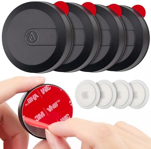 4Pack for IPX8 Waterproof AirTag Holder/Case with 3M Adhesive Sticker