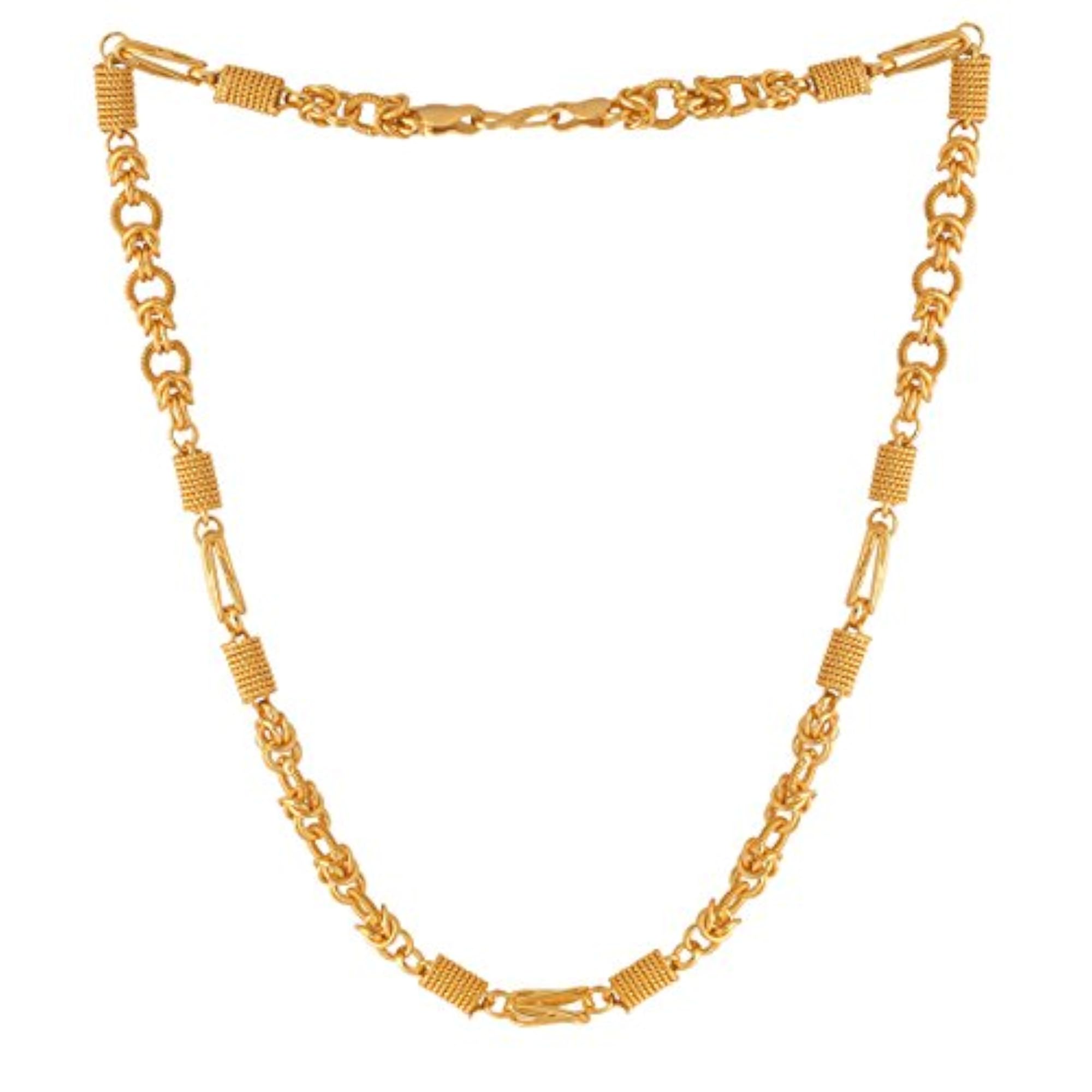 Men's Gold Plated Metal Necklace, Elegant Gift