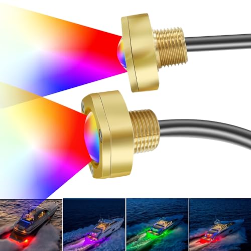 JXOFROAD 2PCS RGBW IP68 Underwater 1/2