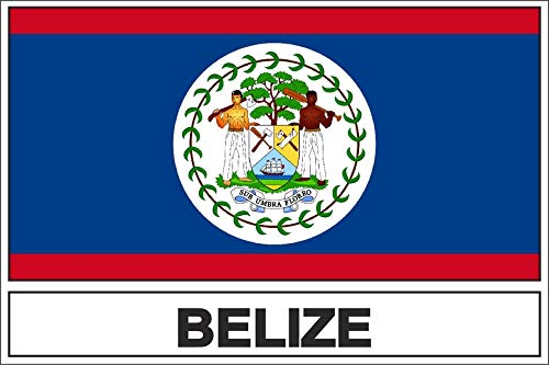 Akachafactory Autocollant Sticker Drapeau BH Belize