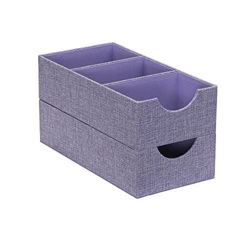 Image of Household Essentials Iris-Colored Cardboard Trays with PP Accents, Set of 2