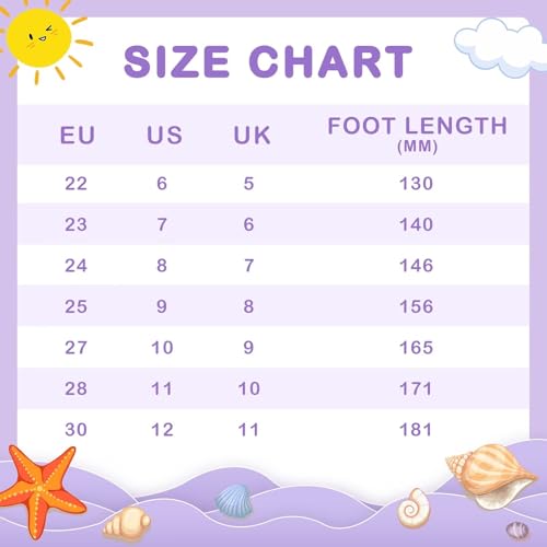 Funcoo Plus Toddler Boys Girls Lightweight Sandals Closed Toe Kids Water Shoes Outdoors Summer Sneakers For Pool Beach Swim Size 12 Purple thumb #5