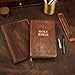 Personalized Leather Bible cover case compatible with Giant Print Full-size KJV Holy Bible, For Full Size GP Editions/King James Version (9.7