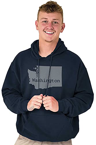 Classic Teaze Home State Pride Washington Shape Hoodie Sweatshirt Women Men Navy #TOP5