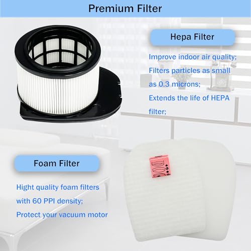 IZ862H Filter for Shark IZ862H Stratos Cordless Vacuum cleaner, Compatible with Shark IZ840 IZ800 IZ562H UZ565H Pro IZ540H Upright Vacuum, 2 Pack Filters, 4 Pack Foam Filters & 4 Pack Felt Filters Kit