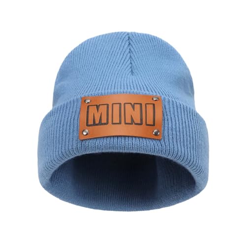 Generisch Gorro de punto para niños cálido y acogedor gorro de lana para bebés niños pequeños gorro de punto de invierno para clima frío, azul, 1-6 años