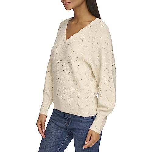 Karl Lagerfeld Paris Women's Long Sleeve Sparkle Sweater2
