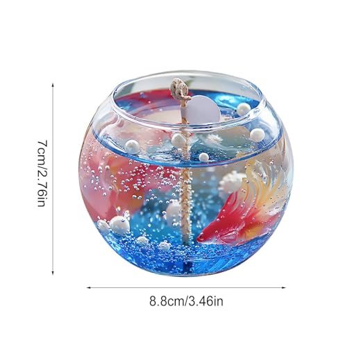 Bougie d'aquarium parfumée à bulles grand format pour une ambiance relaxante
