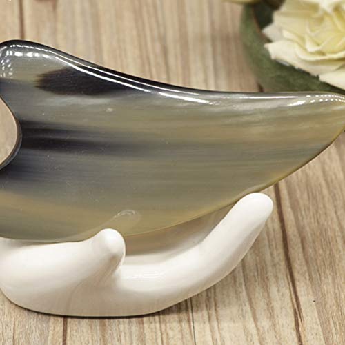 Schabendes Körperhorn 11 Cm Dickes Gesichtswerkzeug Aus Natürlichem Büffelhorn Multifunktionales Schwarzes Blumenmuster