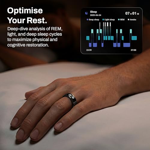Image of Pebble Halo 2 Next-Gen Smart Ring with Digital Display, Gesture Control, 24x7 Sleep & SpO2 Monitoring, HRV Tracker, Stainless Steel Body,Step & Calorie Tracker (Black, 11)